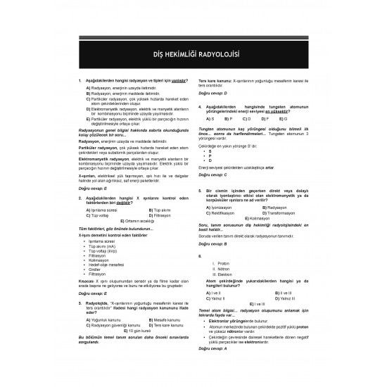 Dusdatamax Ağız Radyolojisi Soruları ( 5.Baskı )